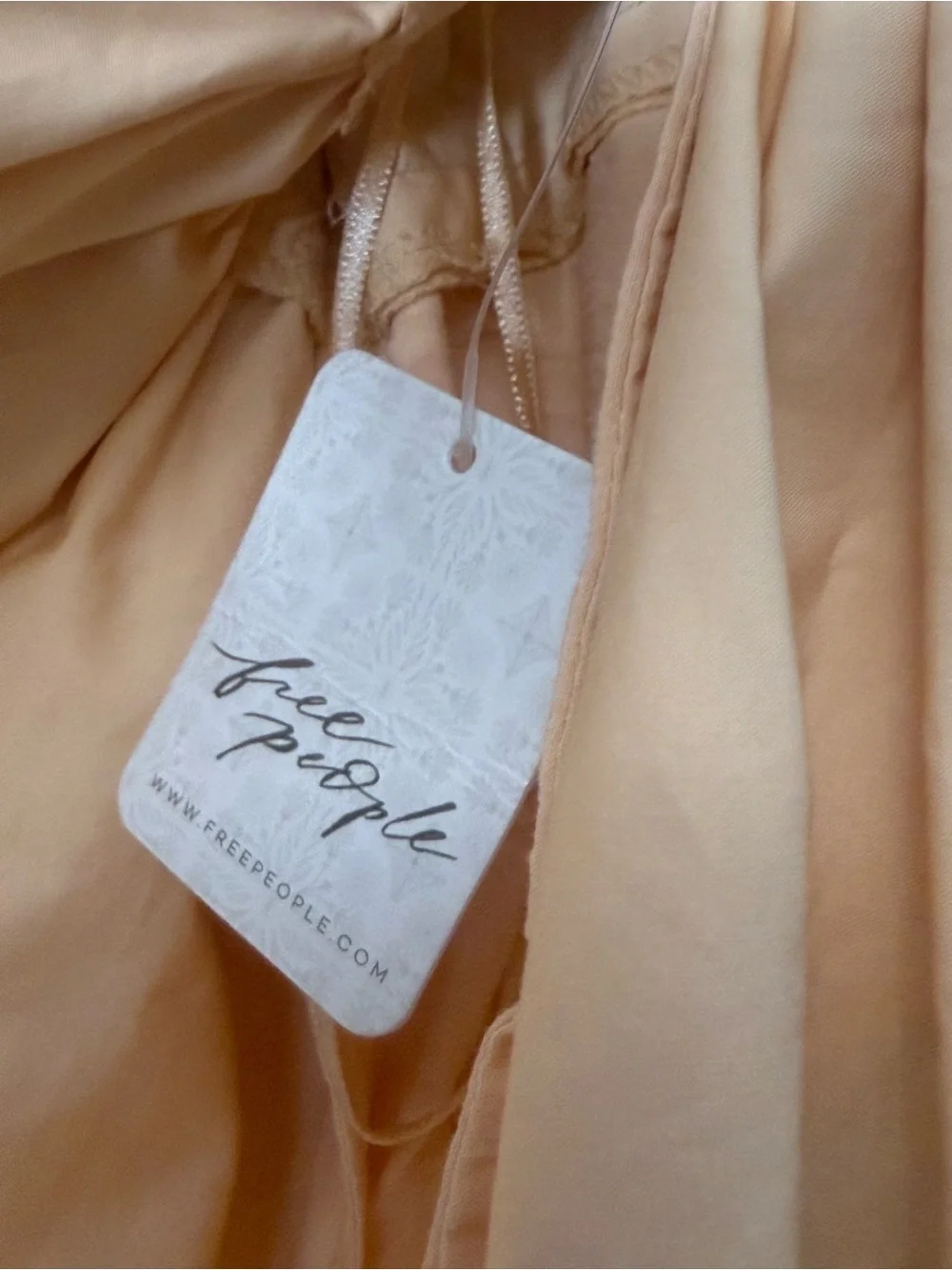 Free People Deserted Island Mini Dress Apricot Combo Embroidered Halter NWT S